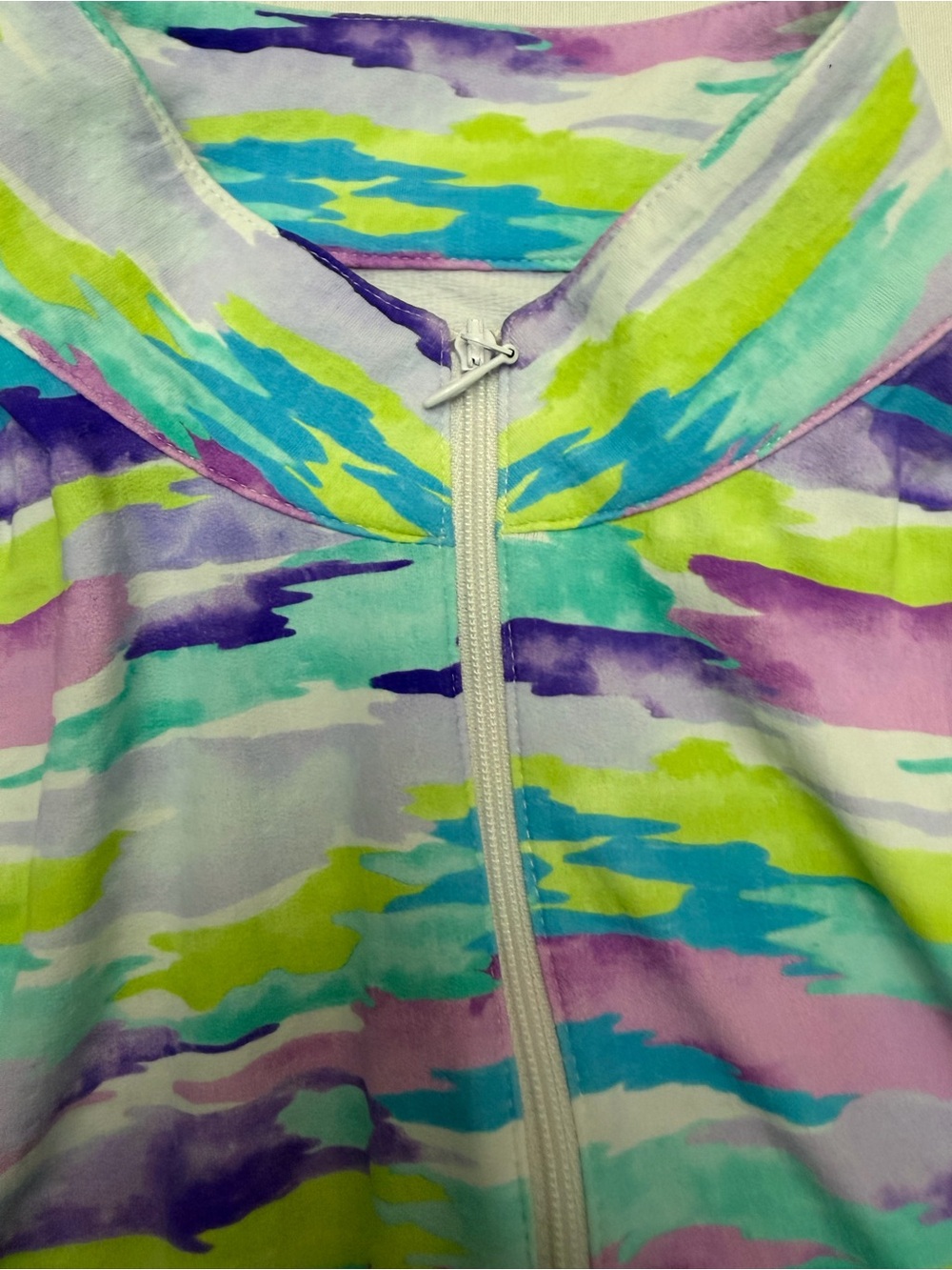 IBKUL Quarter Zip Shirt Womens M Jessie Plum Multi Mock Neck Golf UPF 50+ Mesh - Picture 4 of 9
